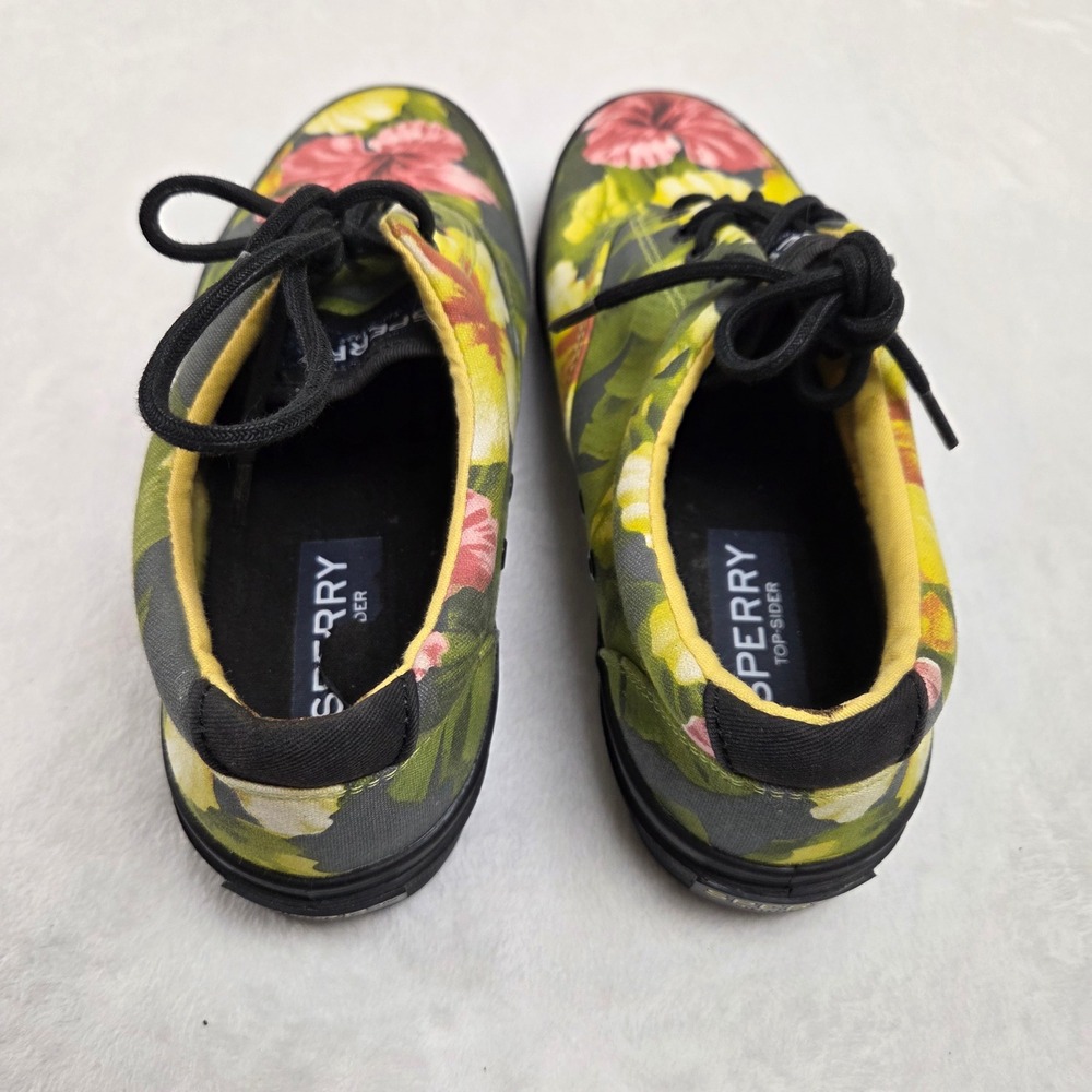 Sperry Top-Sider Men‎ 10 Hibiscus Floral CVO Canvas Sneakers Multicolor Tropical - Picture 2 of 9